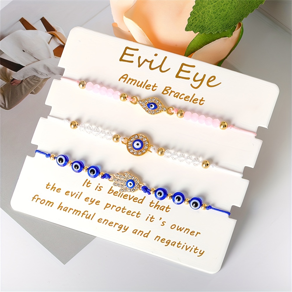 BONITTER 36/24 Pcs Evil Eye Bracelets Pack Mexican Braclets Set ojo  bracelet Protection Amulet Anklets Jewelry Gift for Women Girls Boys