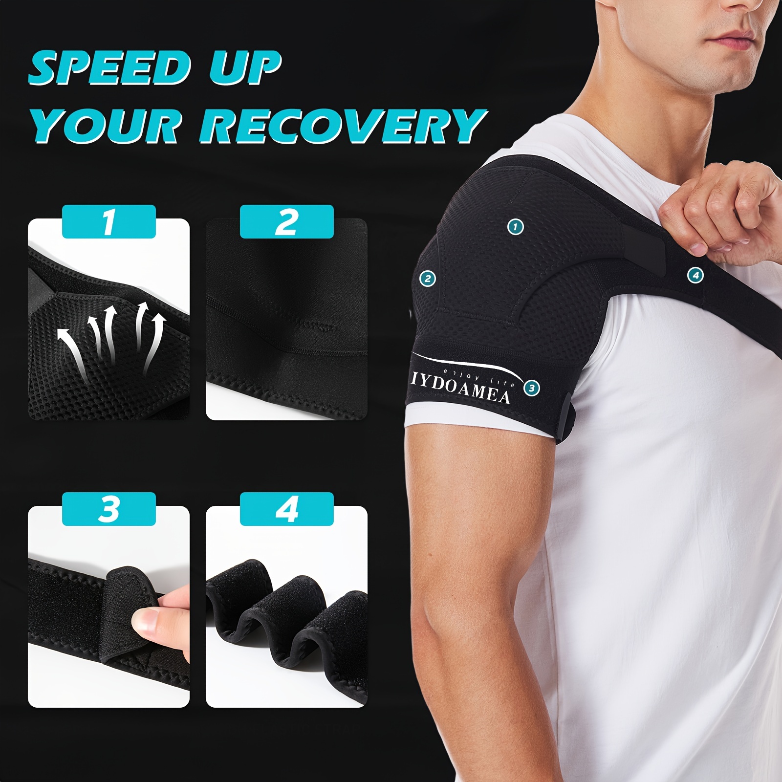 Nofaner Shoulder Compression Sleeve Arm Wrap for Shoulder