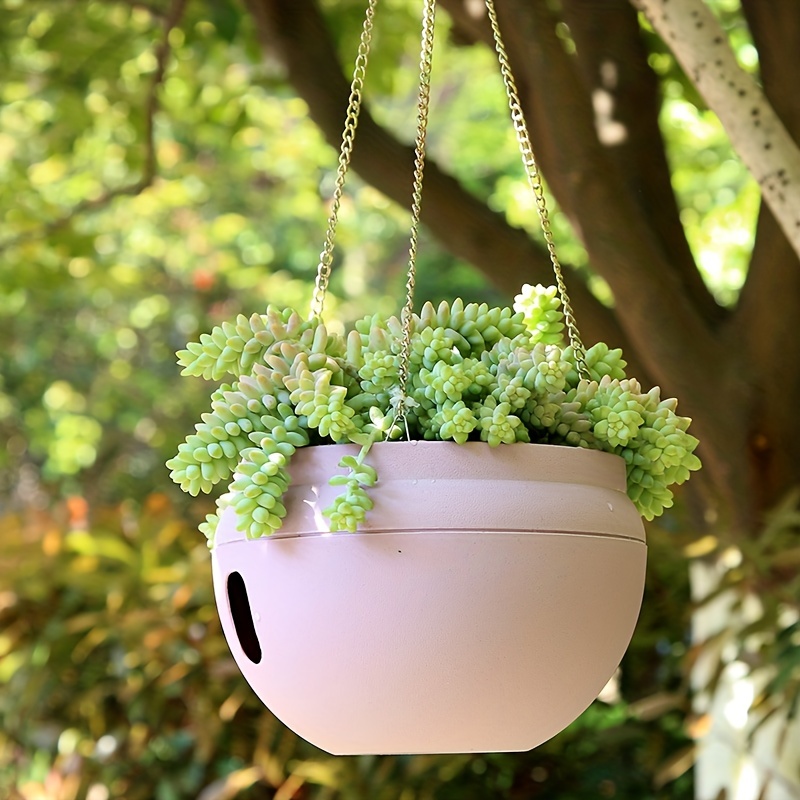 1pc Pot de fleurs suspendu en plastique pour plantes d'extérieur, support  de pot de fleurs suspendu pour décoration murale, ornements en pot pour  pépinière - Temu France