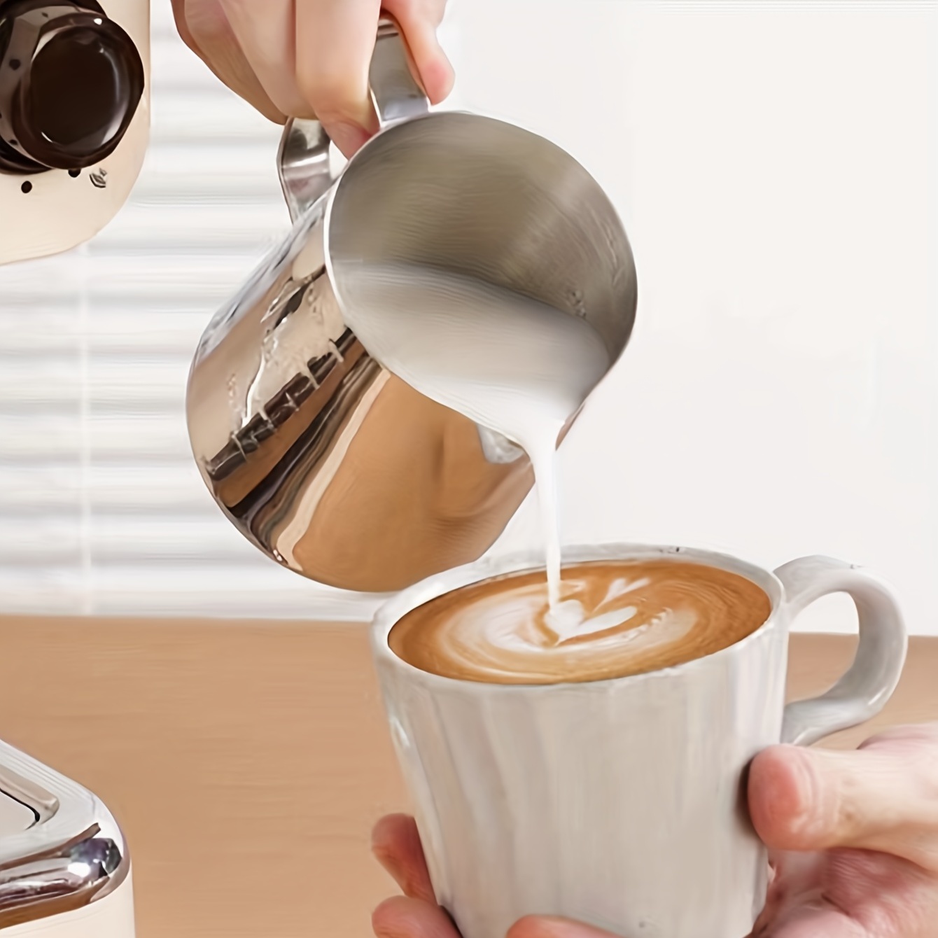 Stainless Steel Coffee Pitcher Cup With Scale Latte Art Cup - Temu