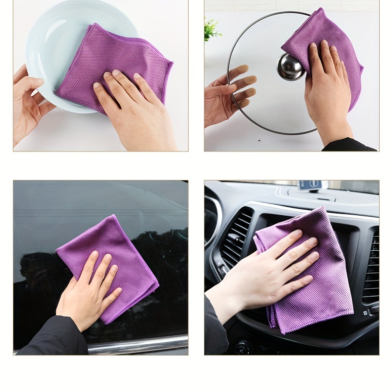 Microfiber Dish Cloth For Washing Dishes, Fish Scales Design Dish Rags,  Cleaning Supplies - Temu