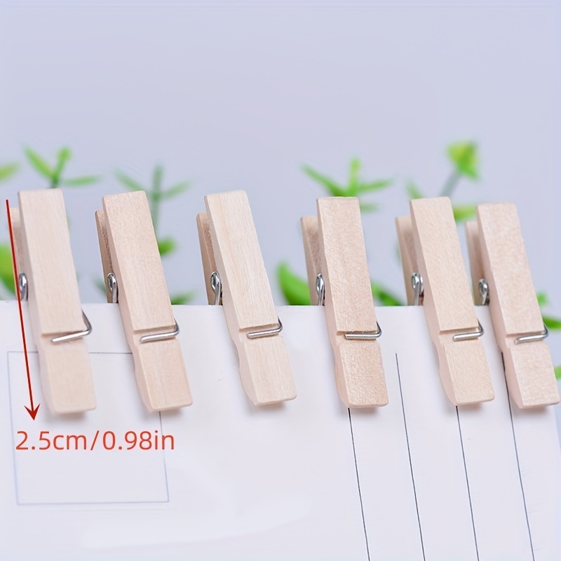 Mini Clothes Pins For Photo Small Clothespins Natural Wooden - Temu