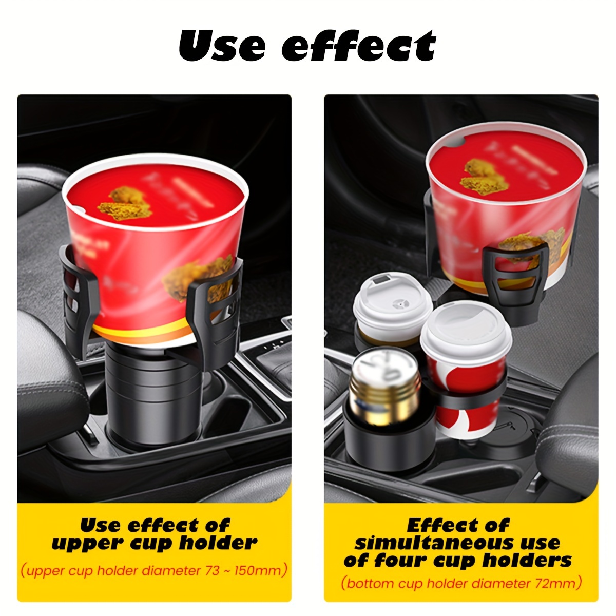 Multifunctional Adjustable Car Cup Holder Expander Adapter Base Tray Car  Drink Cup Bottle Holder Auto Car Stand Organizer