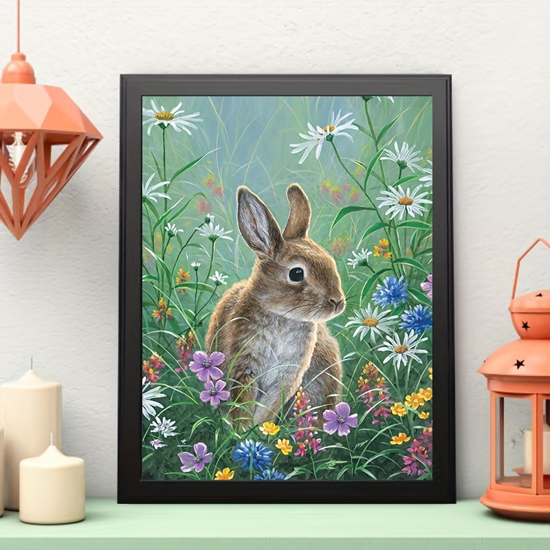 Diy Cute Rabbit Pattern Diamond Painting Set Mosaic - Temu