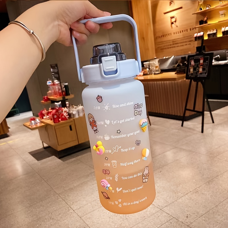 Cute Ombre Color Motivational Water Bottle Straw Stickers - Temu