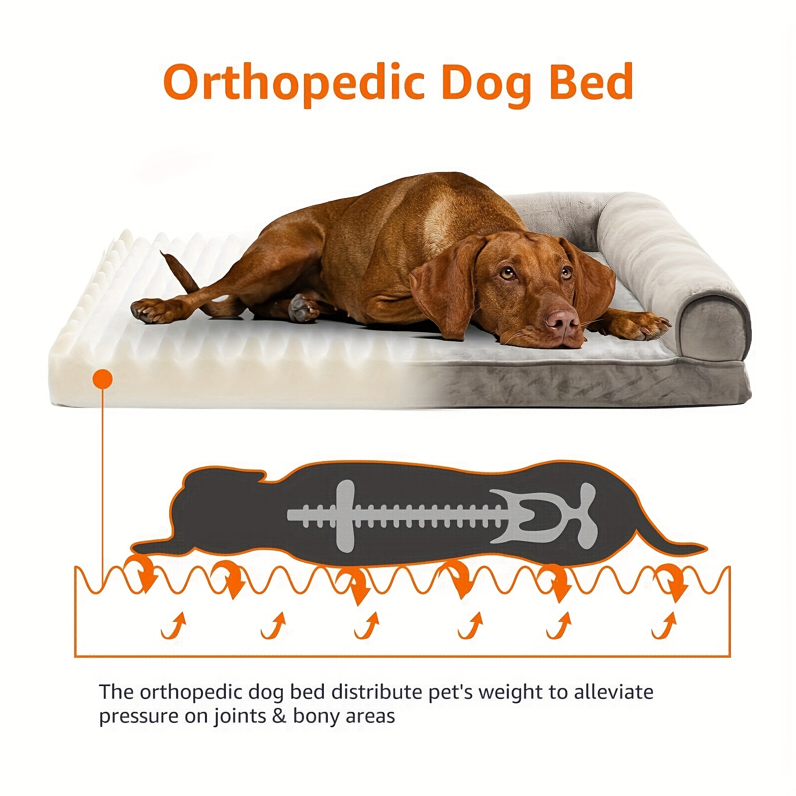 Orthopedic dog bed with removable cover best sale