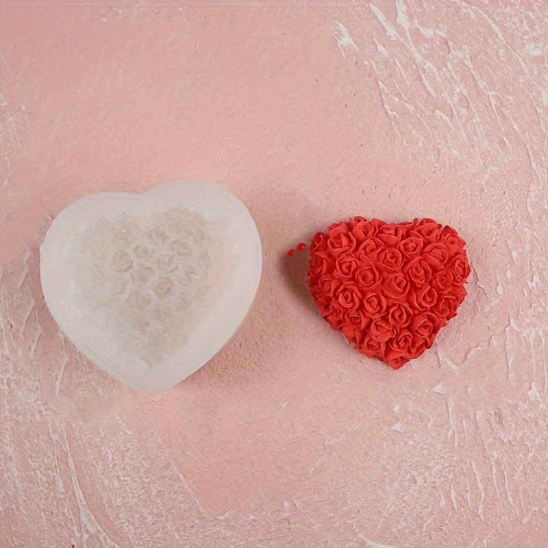 Silicone Candle Mold 3d Grid Heart shaped Scented Candle - Temu