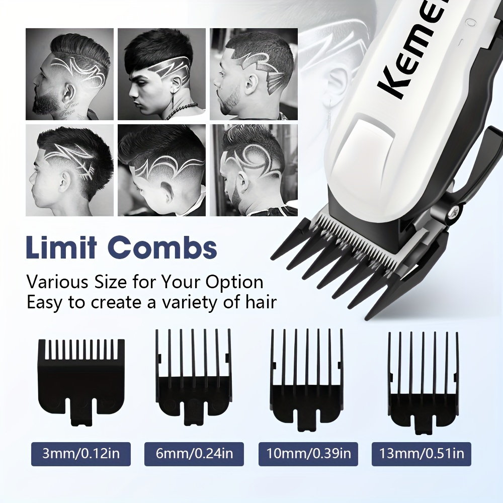 Kemei KM 809A Professional Rechargeable Electric Haircut Machine LCD  Display Hair Clipper Tool, kemei