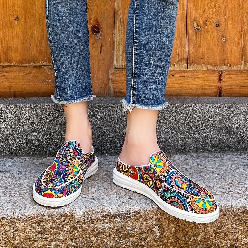 Chaussures Imprimées Colorées Pour Femmes, Chaussures Confortables