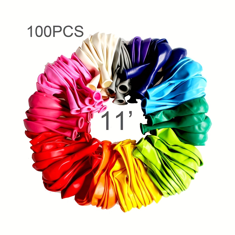 

Chailert Balloon: 11 Inch Colorful Round Latex Balloon For Party Decoration, 100 Pieces Packing.