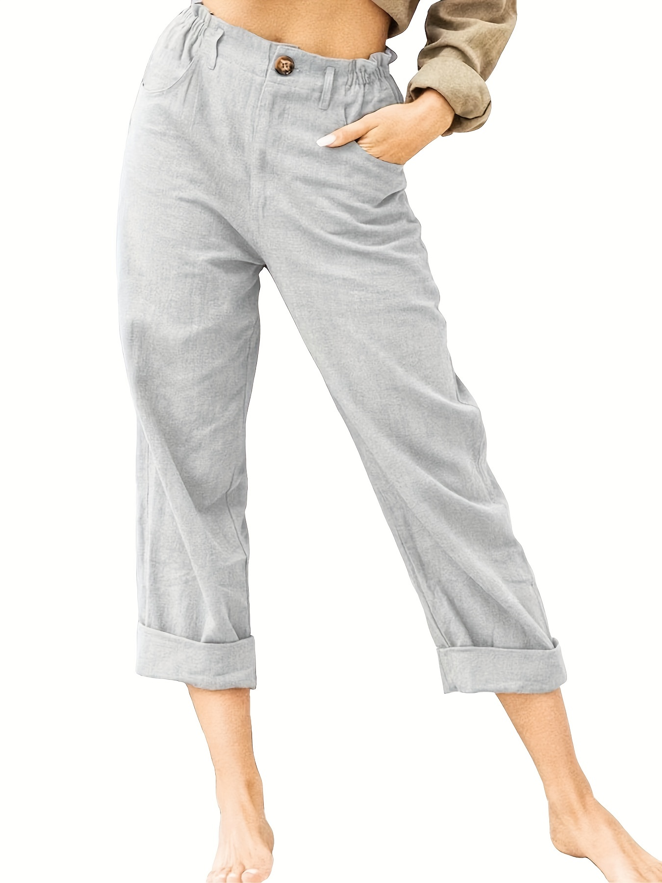 Loose Drawstring Y2k Long Pants Casual Pocket Waist Solid - Temu