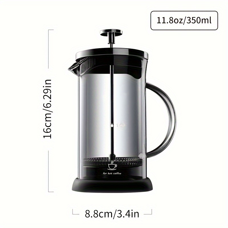 French Press Coffee Maker Heat Resistant Thickened Glass 4 - Temu