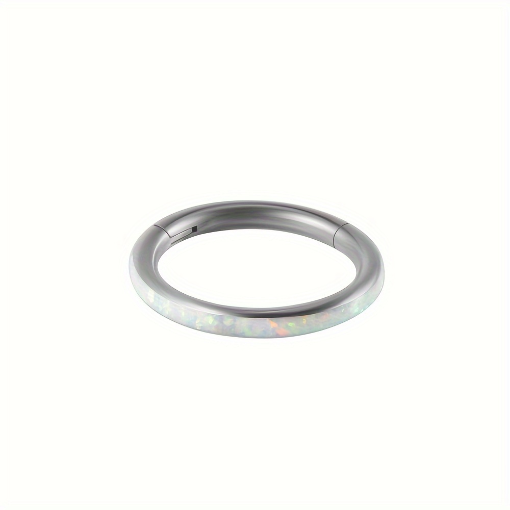 Stainless steel sale opal ring