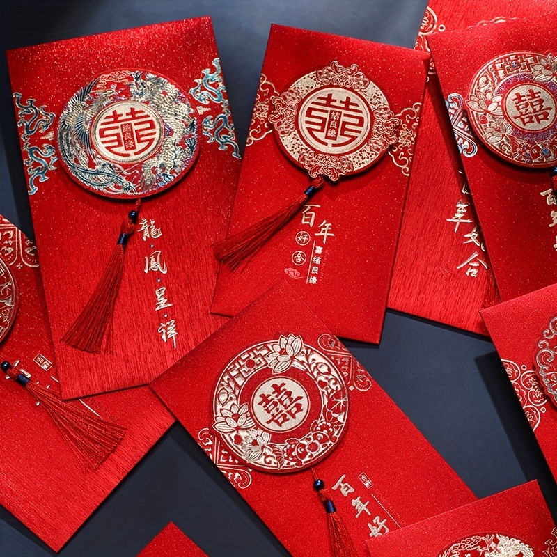 Chinese Red Envelopes Lucky Money Pockets Hollow Out Design HongBao for  Spring Festival, New Year, Christmas, Birthday, Wedding, Bussiness Occasion