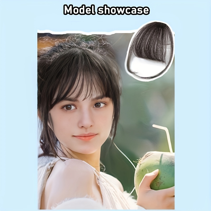 Summer Bangs Wig Light Natural Hair Forehead Trimming Rehaired Bangs Wig