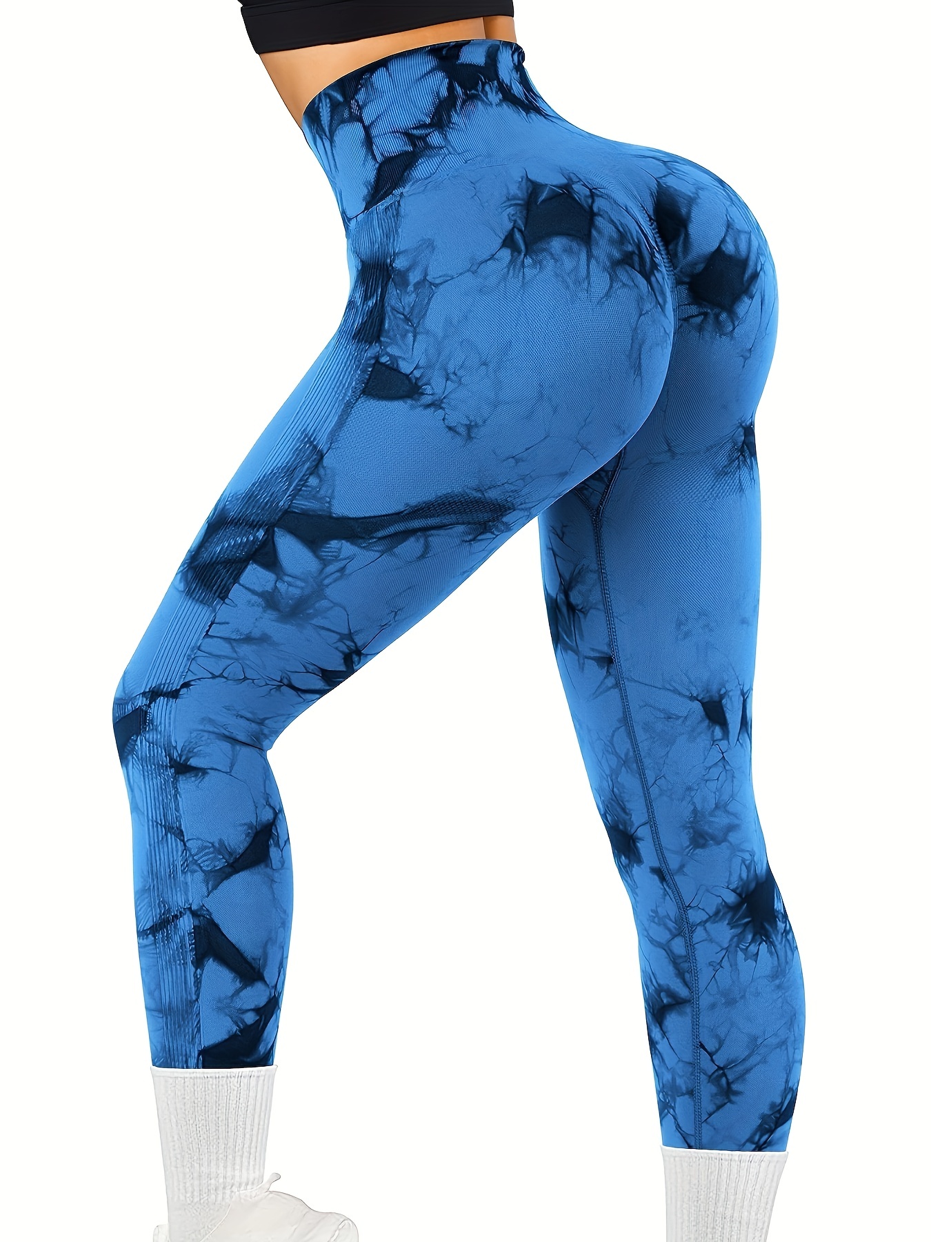  Tie Dye Leggings For Women Tummy Control High Waisted  Scrunch Butt Lifting Seamless Workout Yoga Pants