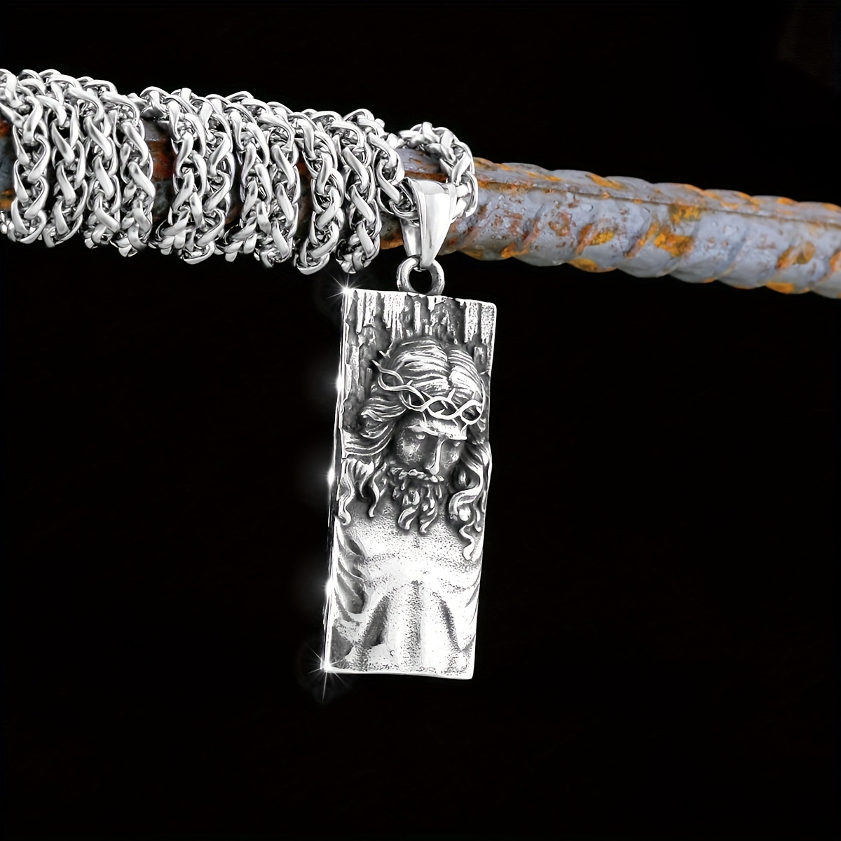 Vintage Shield Necklace for Men