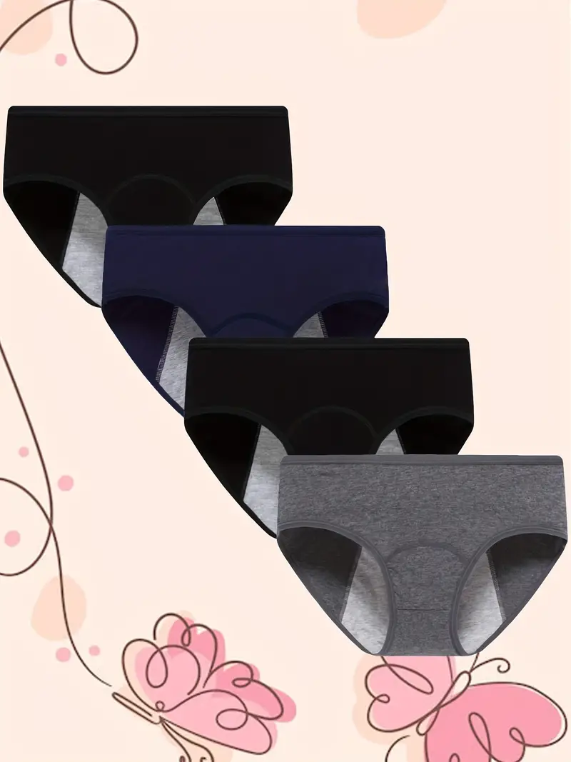 Girls Triangle Panties Period Panties Leak proof Solid Color - Temu Canada