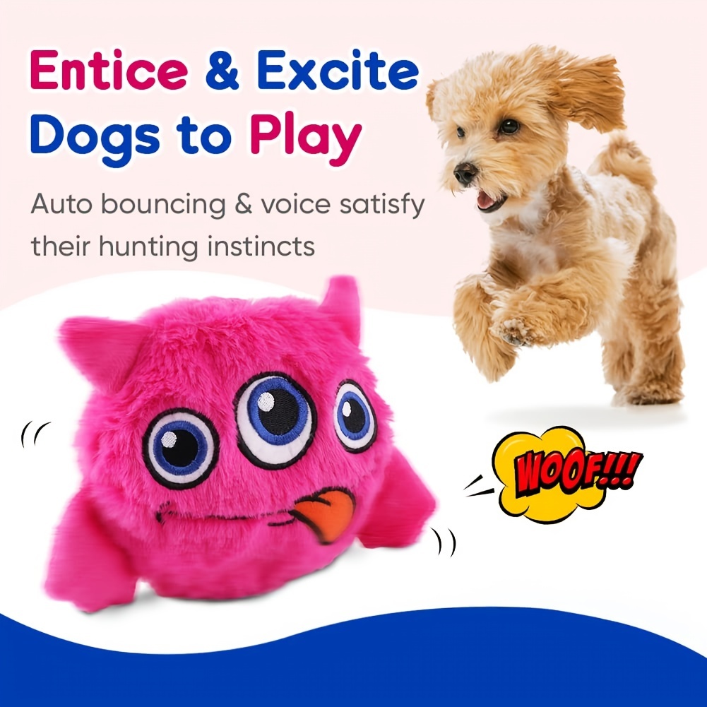 Jouet interactif en peluche pour chien, balle à secouer, vibration  électronique, son automatique, monstre, chiot