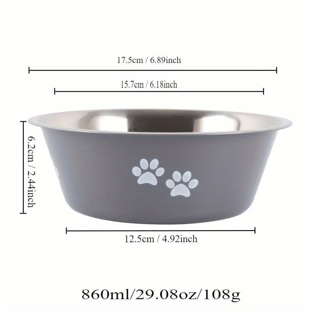 Image of 1pc Non-slip Dog Bowls For Small Medium Large Dog Feeder Bowls Drinkers Stainless Steel High Capacity Pet Feeders Dogs Additions