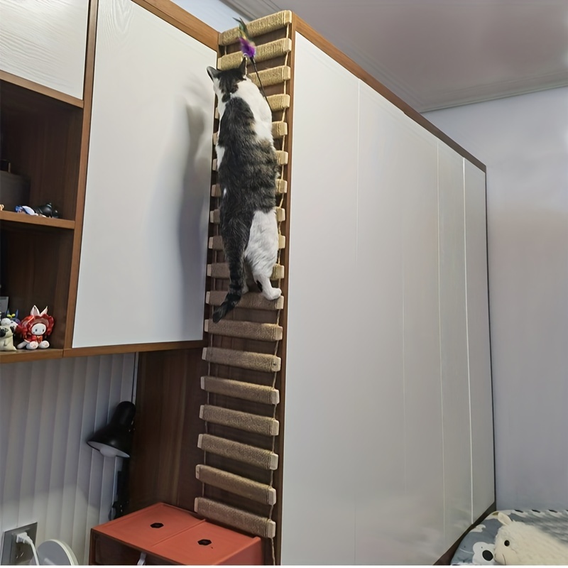 Escalera para gatos Puente Muebles para mascotas Escalera de sisal suave  Juguete para gatitos
