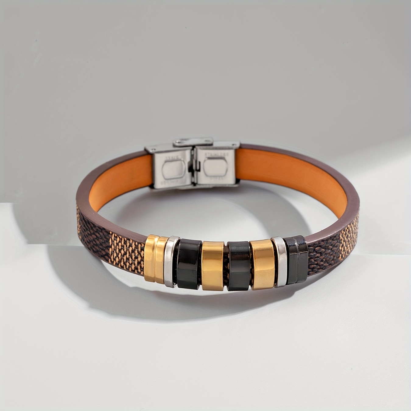 Louis Vuitton Damier Infini Loop It Leather Wrap Bracelet