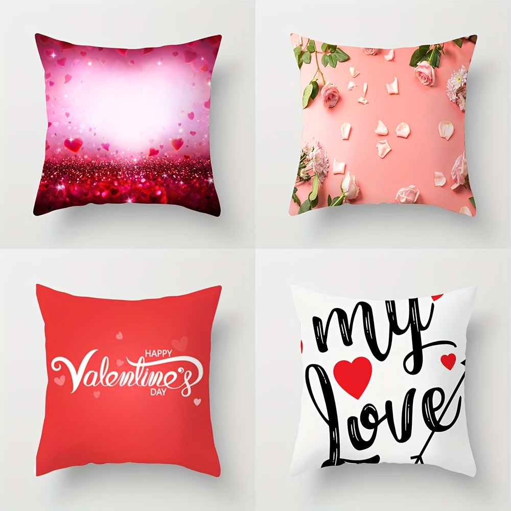 Valentine's Day Throw Pillow Cover Valentine's Day Love - Temu