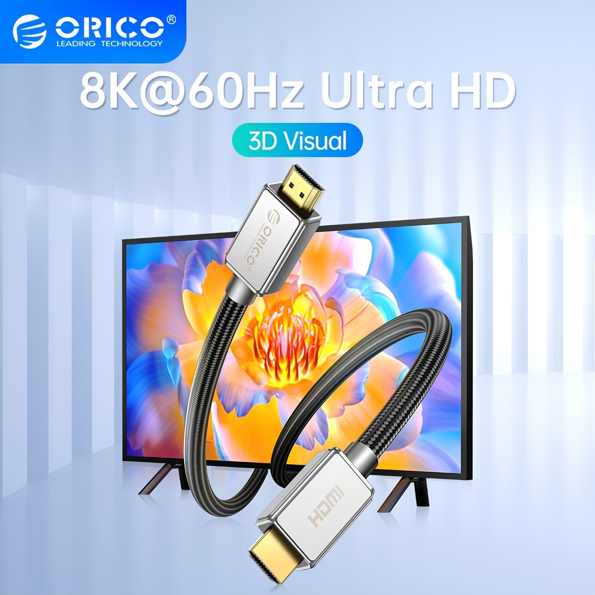 HDMI 2.1 Cable 8K 60Hz 4K 120Hz 48Gbps eARC HDR for Amplifier TV PS4 PS5  RTX3080