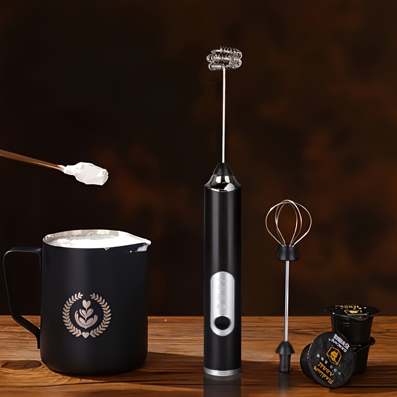 4-IN-1 Milk Frother Handheld Coffee Frother Foam Maker, Egg Beater