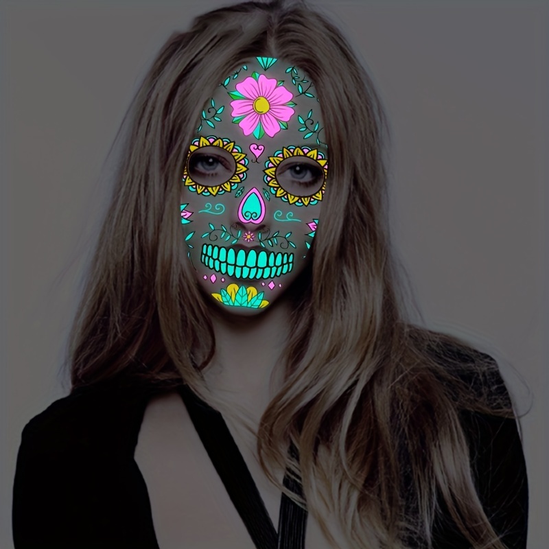 Halloween Face Tattoo Stickers Halloween Face Sticker Make - Temu