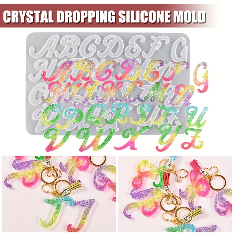 Letter molds Backward, Letter Number Silicone Molds for Resin, Epoxy Molds  for Making Keychain Pendant Jewelry, DIY Sugar Cake Craft Casting Molds Set