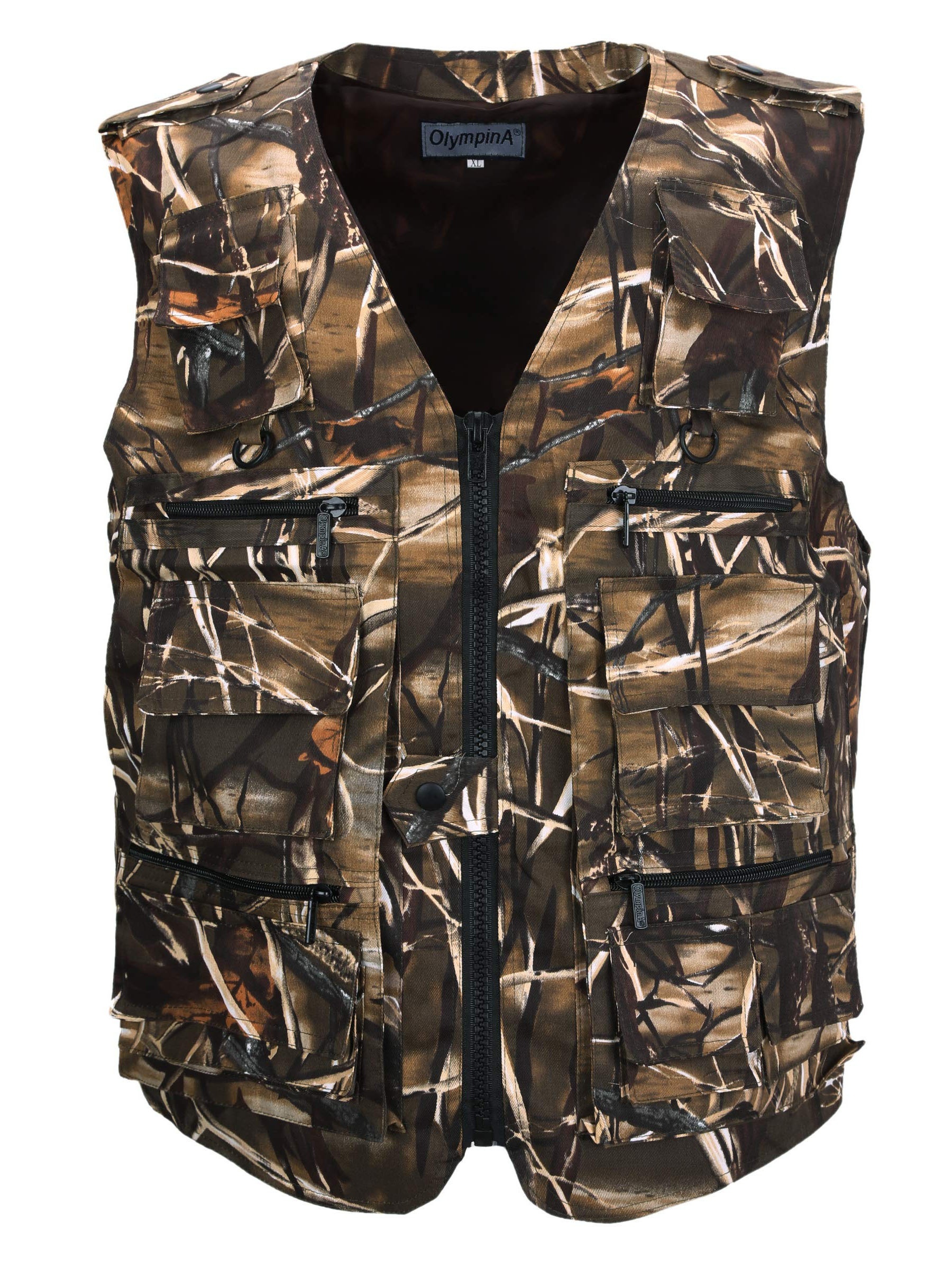 ou Ya Wolf Men's Utility Work Hunting Travel Fishing Multi-Pockets Outdoor Vests
