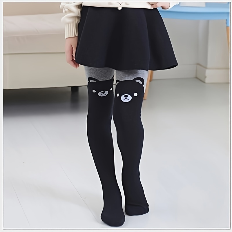 Cute Black and White JK Girls' Thick Tights for Kids, Tights For Girls,  Black Knit Tights Girls, Girls Knit Tights, Girls Tights, Winter Wear,  School