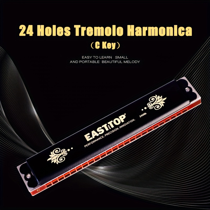 24 hole Polyphony Harmonica In C For Adult Beginner - Temu