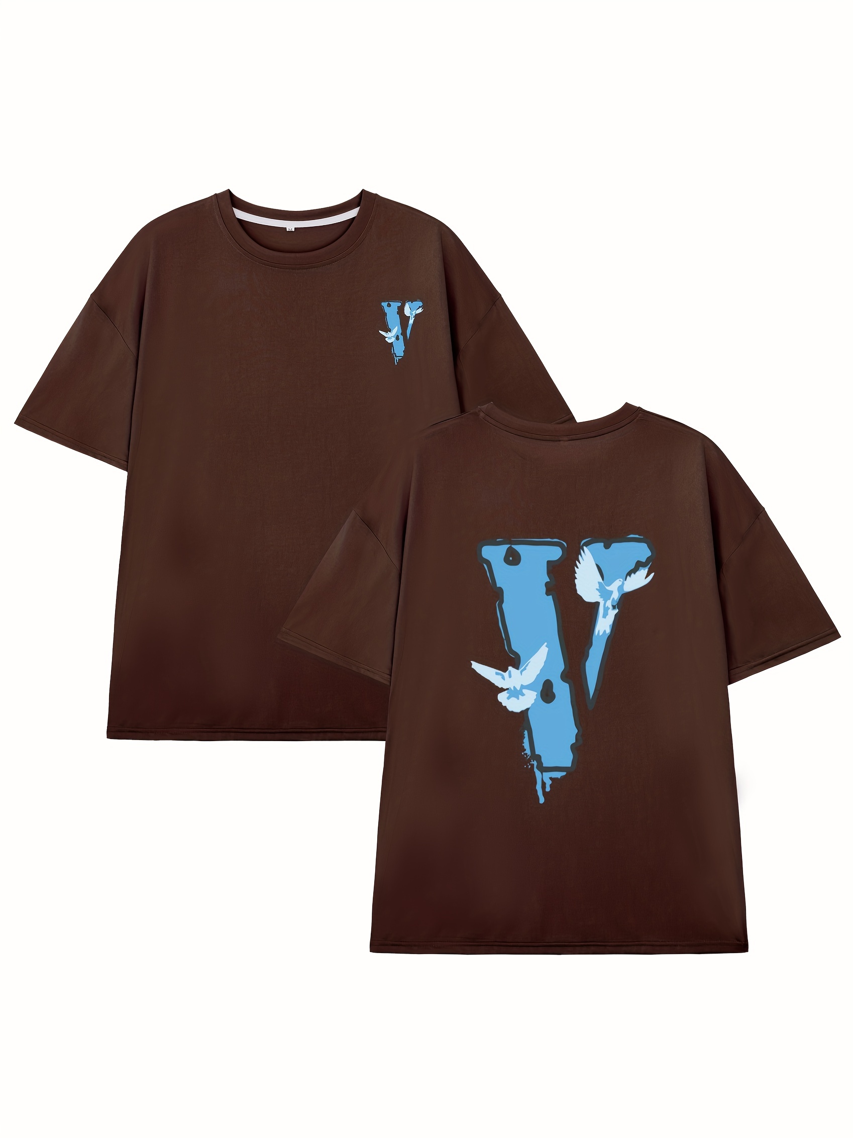 Louis Vuitton Camiseta Masculina De Gola Redonda Em Tamanho Grande