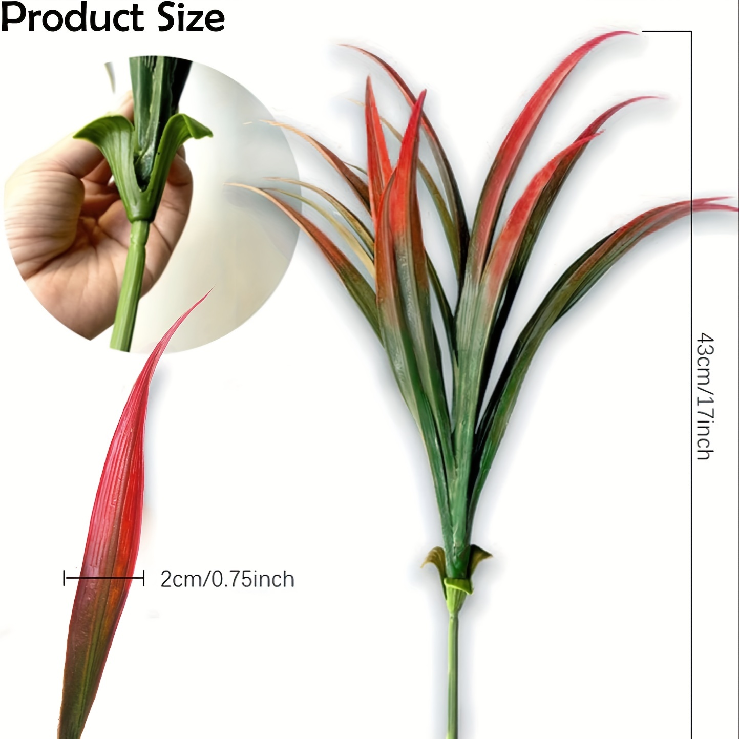 Ztgd Artificial Flower UV-Resistant Easy Care Long Stem Greenery Shrub Plant Faux Cemetery Flower Farmhouse Decor, Red