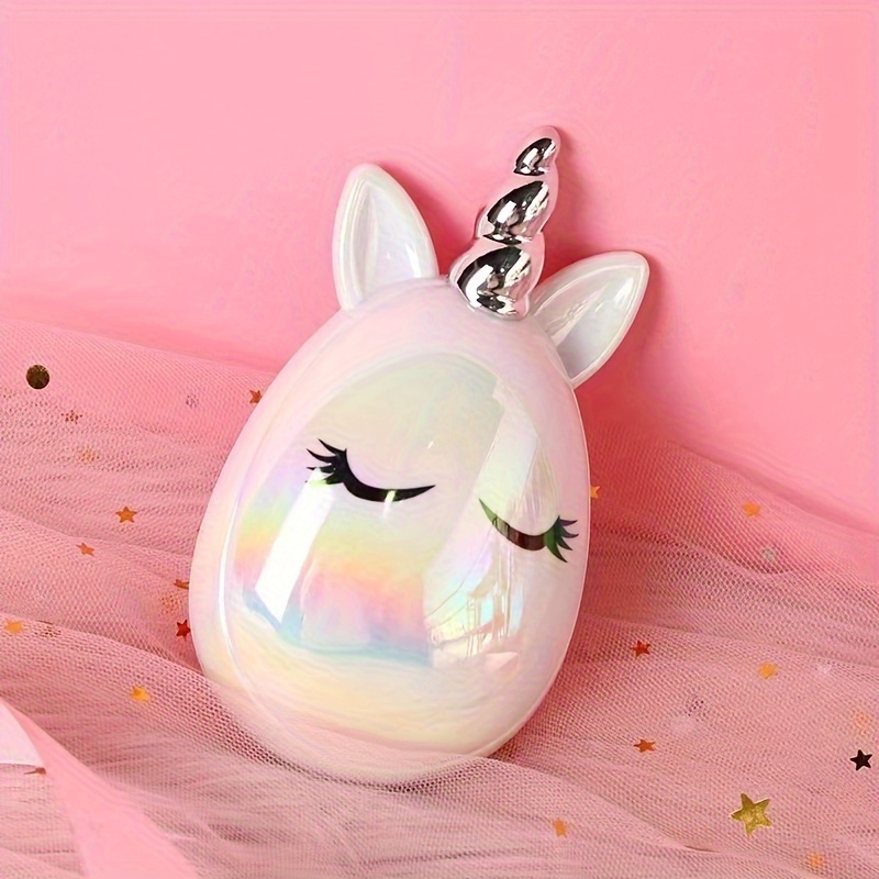 Image of 1pc Cute Unicorn Shaped Hair Brush, Scalp Massage Hair Comb, Portable Detangling Hair Styling Tool For All Hair Types