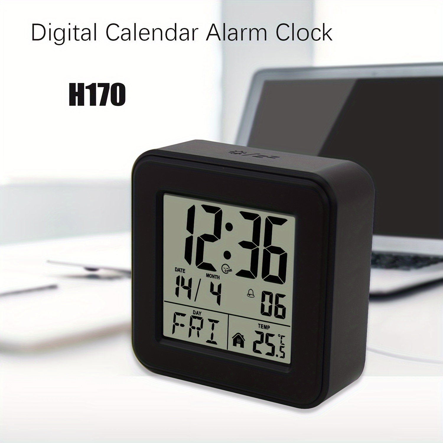 1pc Mini Lcd Calendario Digital Mesa Despertador Retroiluminación Función  De Repetición Con Sensor De Luz Escritorio Pantalla Electrónica De  Temperatura Reloj De Escritorio (sin Batería) - Hogar Y Cocina - Temu Mexico