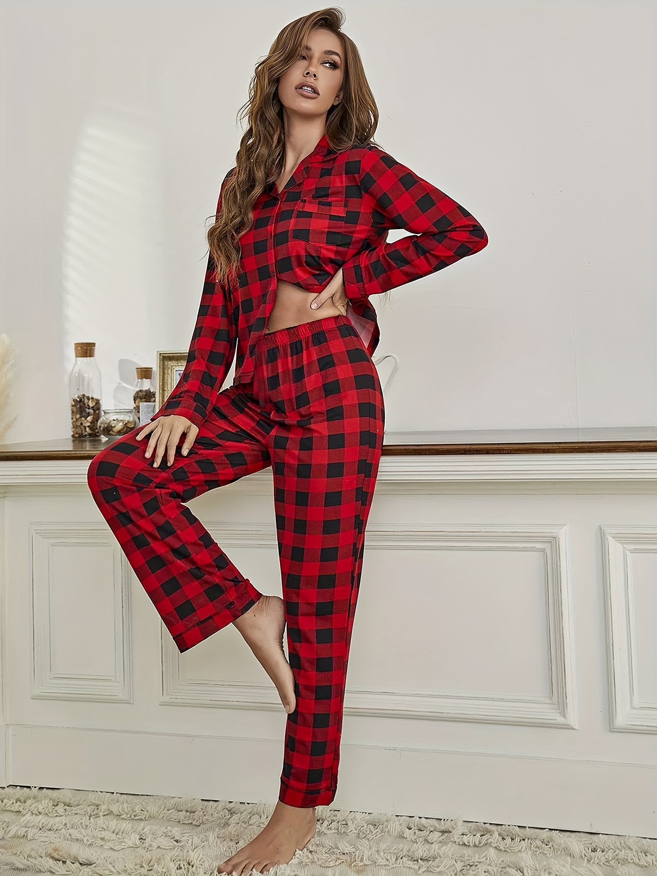 Matching Plaid Christmas Pajamas - Temu