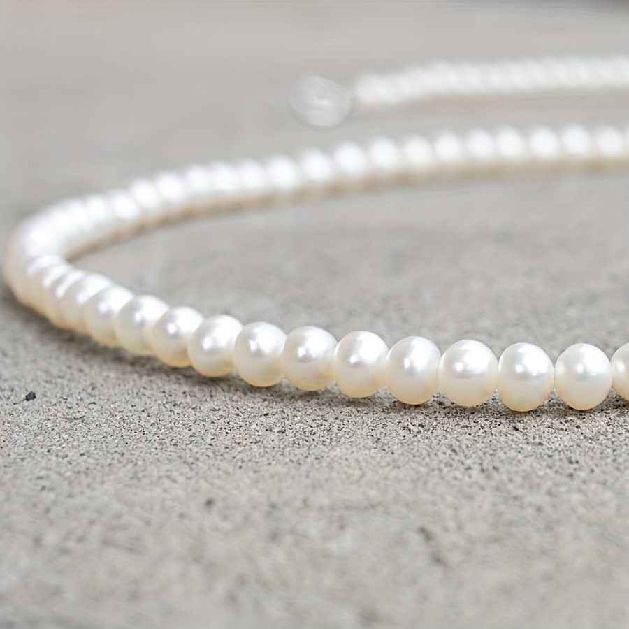 Fashion Pearl Necklace Jewelry For Men And Women three - Temu