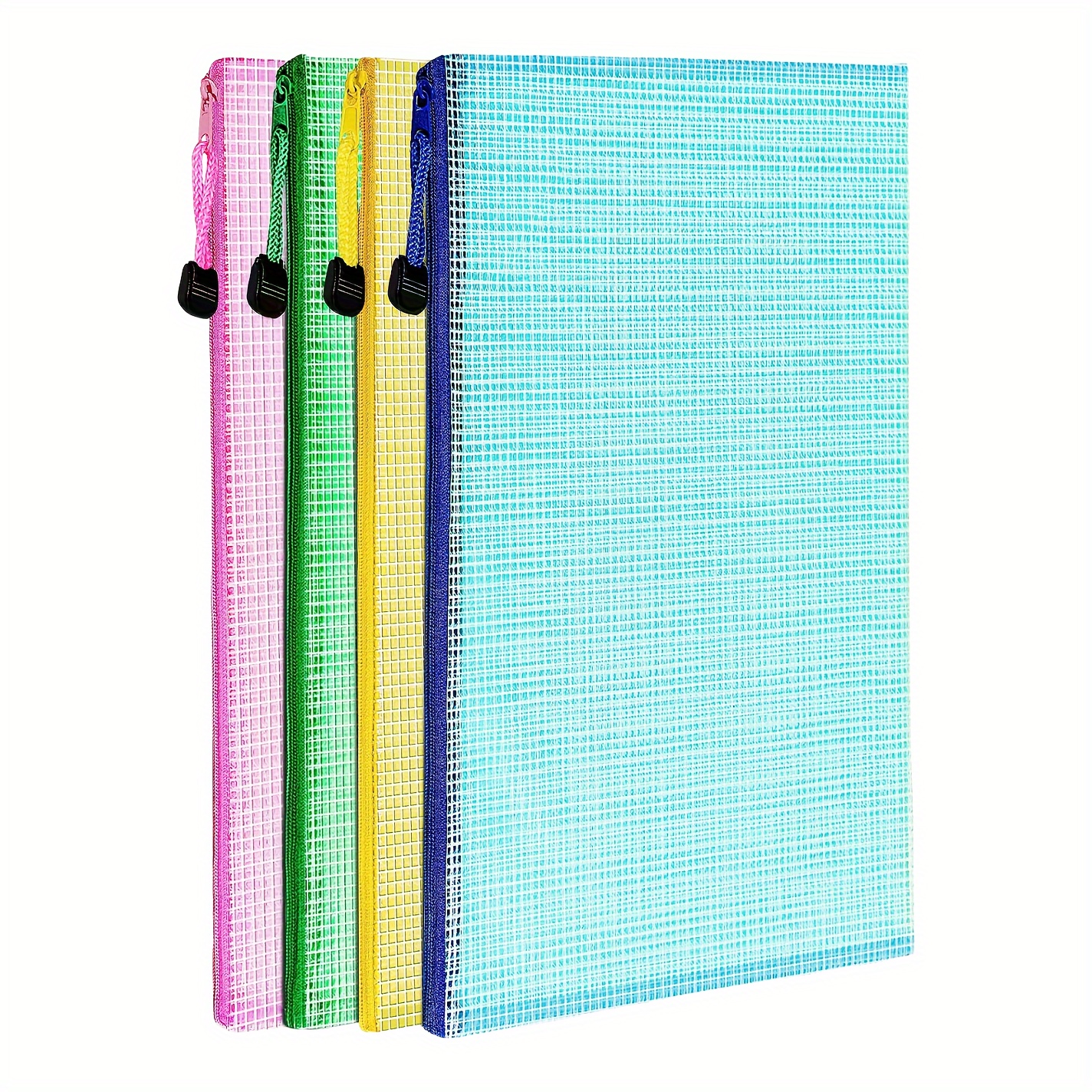 Mesh Zipper Pouch, A4 Letter Size Mesh Bags With Zipper, Document Bags,  Plastic Envelopes Zip File Folders, Storage Bags For Organization, Travel,  File Jackets & File Pockets - Temu