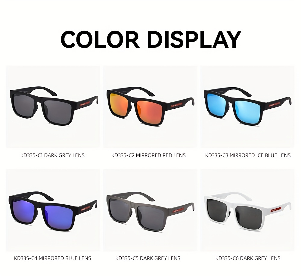 1pc Mens New Square Polarized Sunglasses Outdoor Sports Fishing
