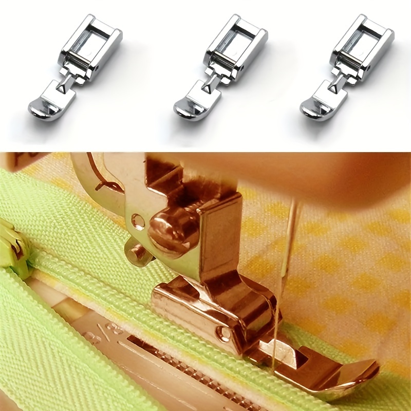 3pcs Invisible Zipper Foot Feet Domestic Sewing Machine Parts Presser Foot  7306A For Singer Brother Janome Babylock