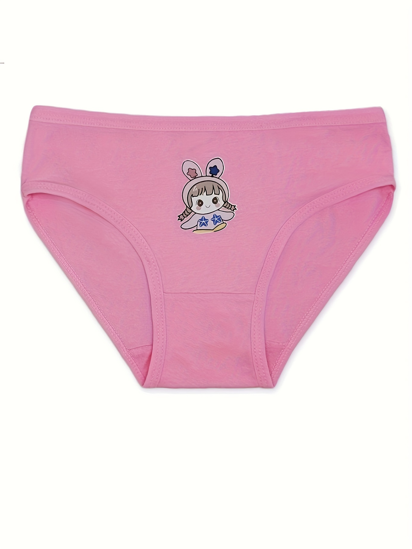 Kid's Cotton Comfy Panties Girl's Cute Little Girl Cartoon - Temu Germany