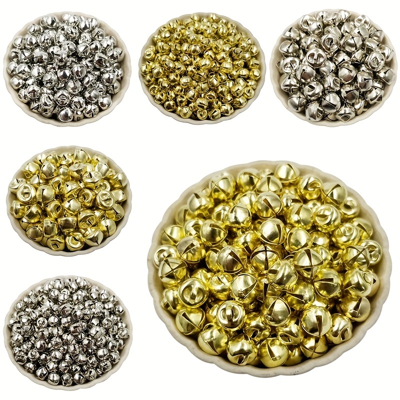 Encantos de cascabel pequeño de oro de 0.75 pulgadas y 0.787 in, 30 piezas