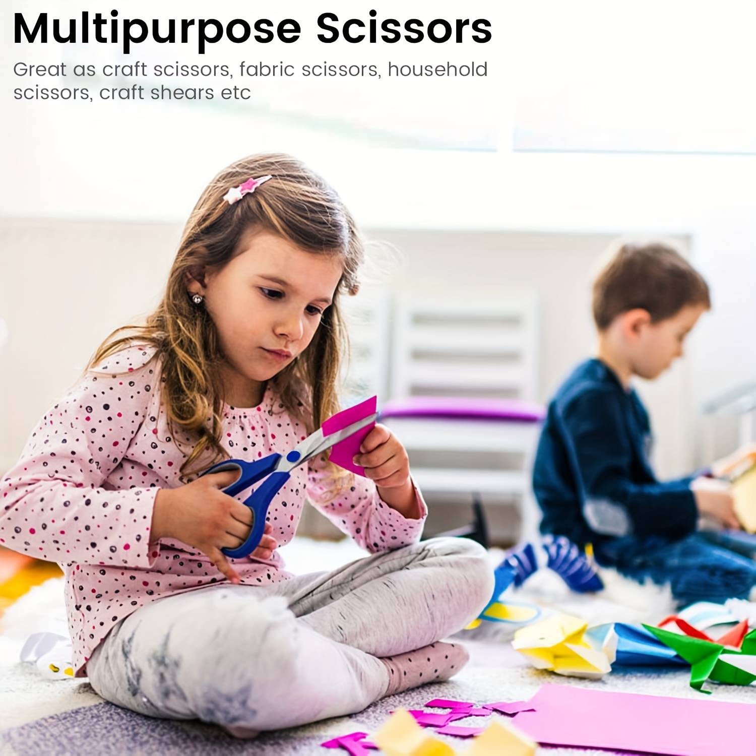 Scissors Bulk Set of 5-Pack, Niutop 8 Multipurpose Sharp Sewing Craft  Fabric Scissors for Office Home High/Middle School Student Office Teacher  Art