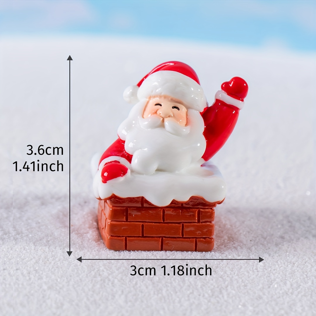 MIAHART 40Pcs Christmas Miniature Ornaments Mini Resin Micro Landscape  Ornaments, Christmas Trees Santa Claus Snowman Wreath Bells for Christmas  Party Supplies,… in 2023