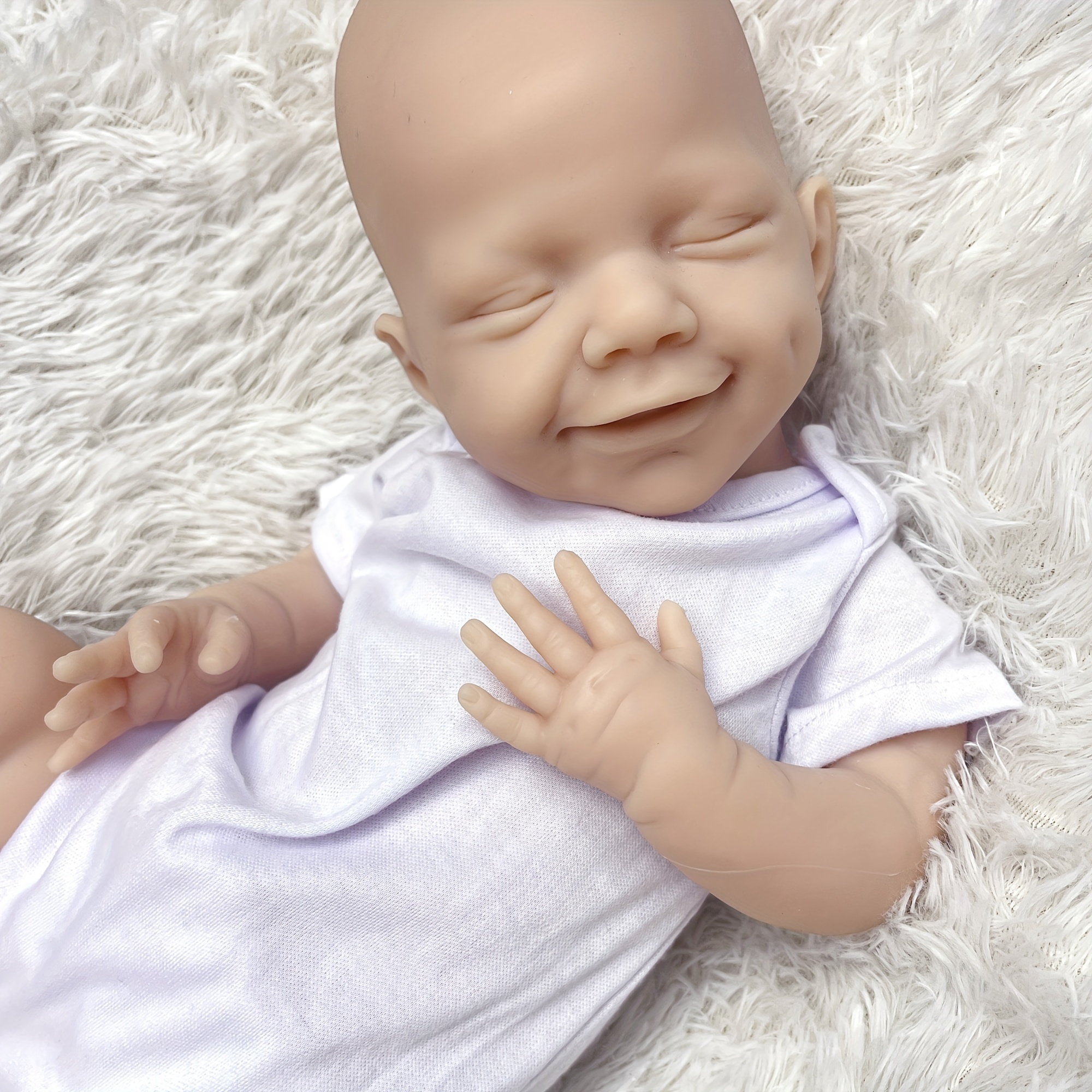 45CM Bebe Reborn Doll Girl Full Body Soft Solid Silicone Reborn