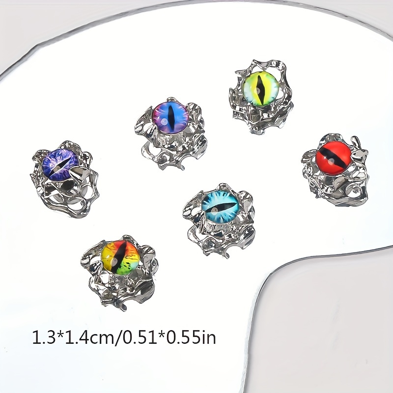 10PCS Multi-color Round Chanel Nail Charms