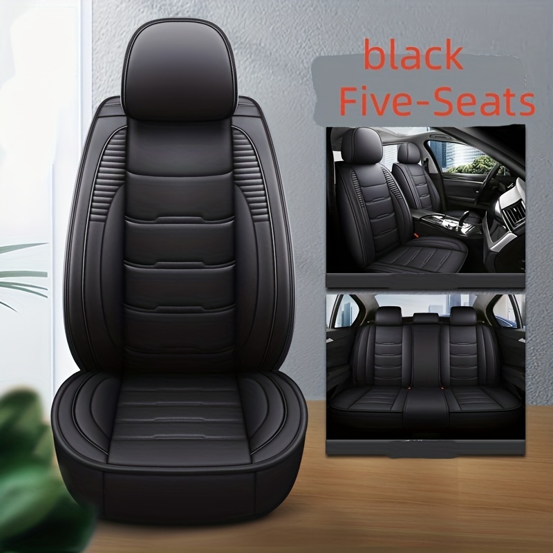 Season Pu Leather Universal Car Seat Cover Set Full - Temu